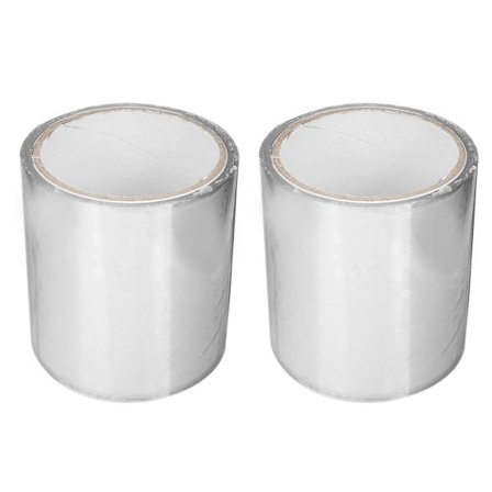 2 st transparenta tejp, vattentät, självhäftande PVC-tejp för rör, VVS-slang, badkar, stopp läckor (10 cm x 1,5 m)