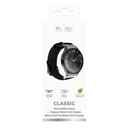 PURO Galaxy Watch4/4 Classic/5/5 Pro/6/6 Classic/7 CLASSIC, black