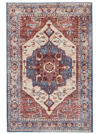 Amina Indoor/Outdoor Rug Washable 200X300 Red/Blue Medallion