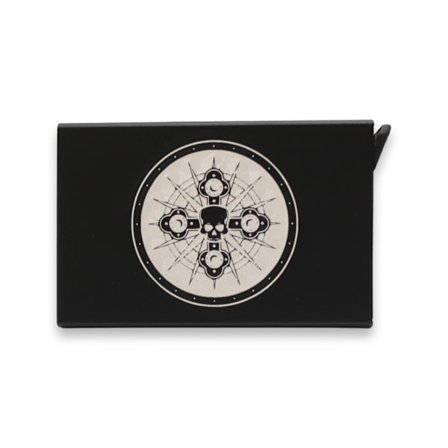 Döskalle med månar, kors, goth - hållbar kortplånbok med anti skim