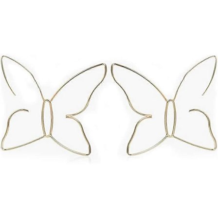 Mode Bohème Guld Store Sommerfugl Øreringe Kvaster Lang Kæde Drop Dingle Øreringe Smykker