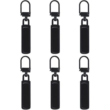 Træk i udskiftning af metal lynlåse 8 stk. Premium lynlås træk (sort)