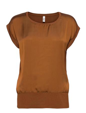 Sc-Thilde Blouses Short-sleeved Brun Soyaconcept