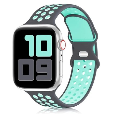 Apple Watch-armband 49 mm 44 mm 45 mm 42 mm 41 mm 38 mm 40 mm correa Silikon sportarmband iwatch 8 SE 7 6 5 Ultra 49 mm Grå Teal 38 40 41 mm