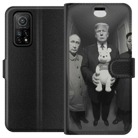 Yhteensopiva Lompakkokotelo Xiaomi Xiaomi Mi 10T Pro 5G Mustavalkoinen taideteos surrealistisella poliittisella symboliikalla ja odottamattomalla kont