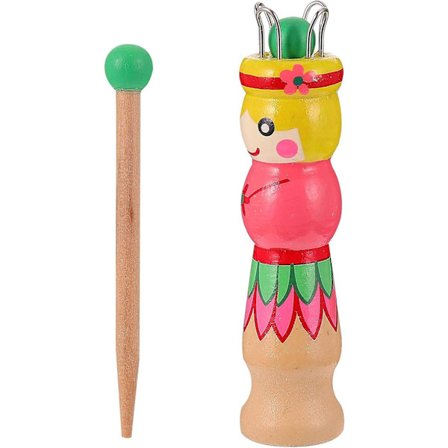 Fransk strikkemølle Strikkespole Tre Strikkeverktøy Tre Garn Strikkedukke Maker Carfts Tre Strikkemølle Med Nål