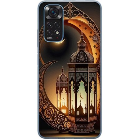 Kompatibel Mobilcover til Xiaomi Redmi Note 11 Nærbillede af kattens øje med intens blå iris og detaljeret pels i makrofotografi