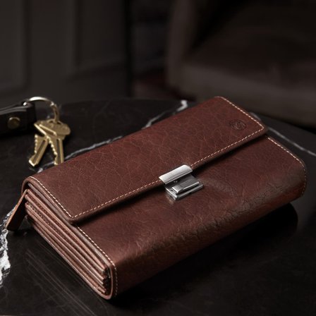 Montreal Classic Accordion Tan Leather Wallet for Men - Card Holders