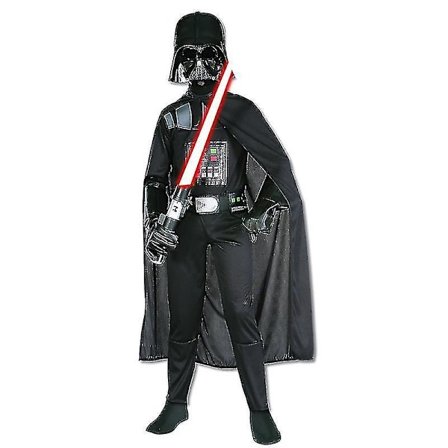 Reneecho Børne Halloween Kostume Sort Darth Jumpsuit Vader Cosplay Drengefødselsdagsfest Kostume
