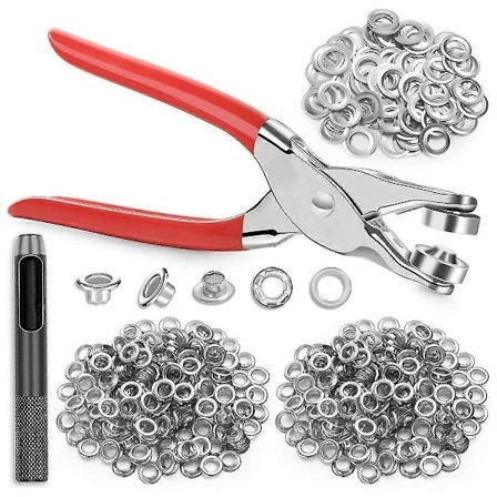 642 st Grommet Verktygsset 1/2 Tum Öljettset Med 320 st Öljetter, 320 st Brickor Och Gromme