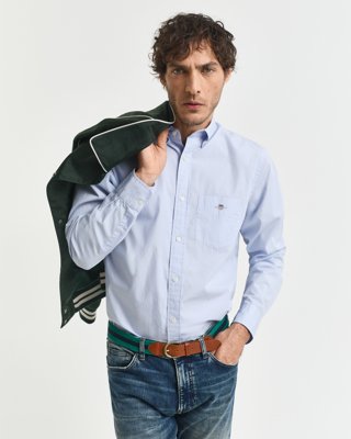 GANT - Regular fit klassisk poplinskjorte til herre light blue