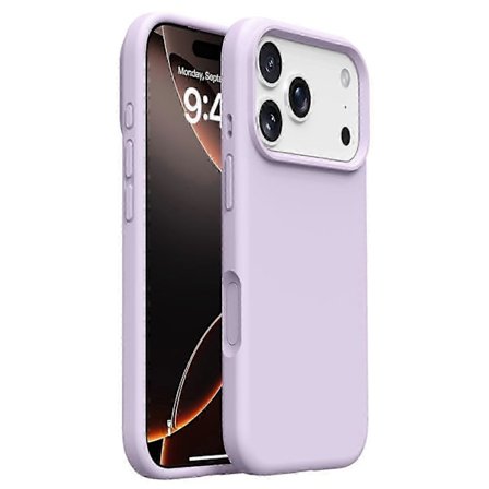 iPhone 17 Pro Max -kotelo, pehmeä mikrokuituvuori, nestemäinen silikoni + PC-kuori