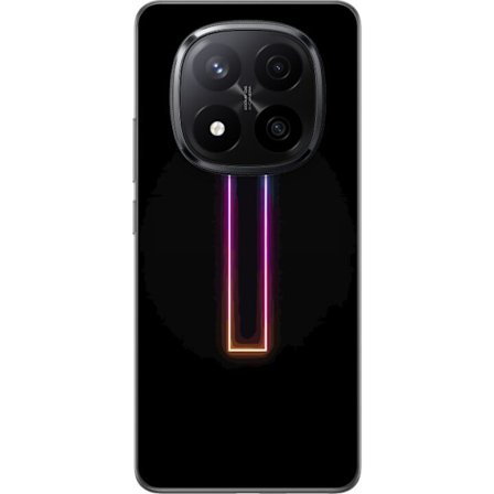 Kompatibel Mobilcover til Xiaomi Xiaomi Redmi Note 14 Pro+ Minimalistisk neonbogstav I i regnbuefarver mod mørk baggrund