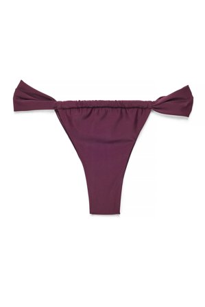 NA-KD Culotte de bikini drapée à larges bretelles - Bikinis - Bordeaux - XS
