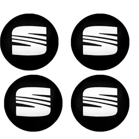 4 st 56mm 60mm Bilhjul Navkapsel Fälg Skydd Emblem Klistermärken Tillbehör kompatibla för Seat Ibiza 6j 6l Fr Ateca Altea Xl Leon 2 Leon