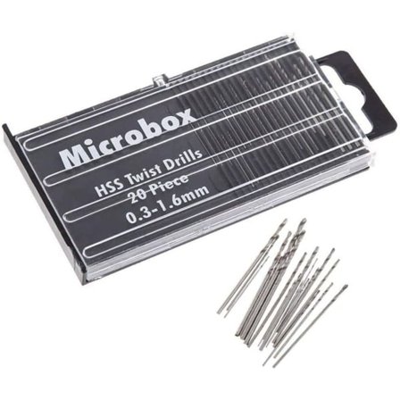 0,3mm-1,6mm HSS Mini Spiralborr Set 20st