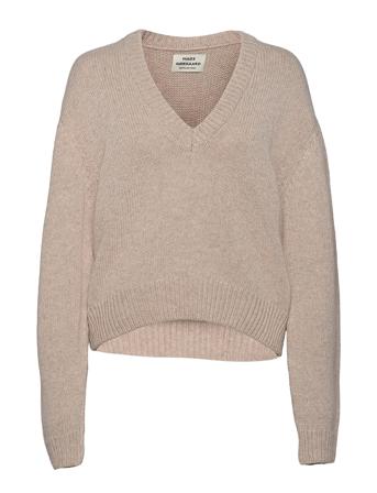 Recycled Wool Mix Kevi Pullover Striktrøje Beige Mads Nørgaard