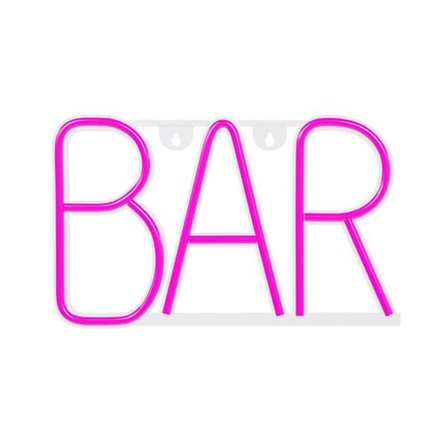 LED neonskilt "Bar" - Pink