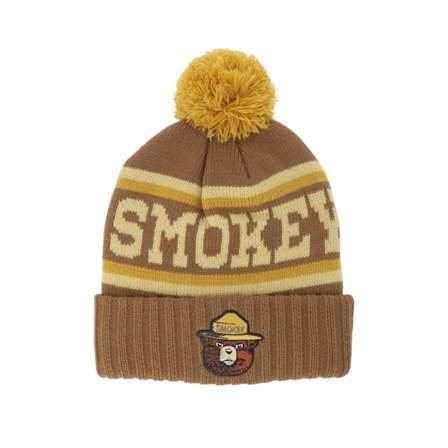 American Needle - Brown Beanie - Smokey Bear Pillow Line Brown Pom @ Hatstore