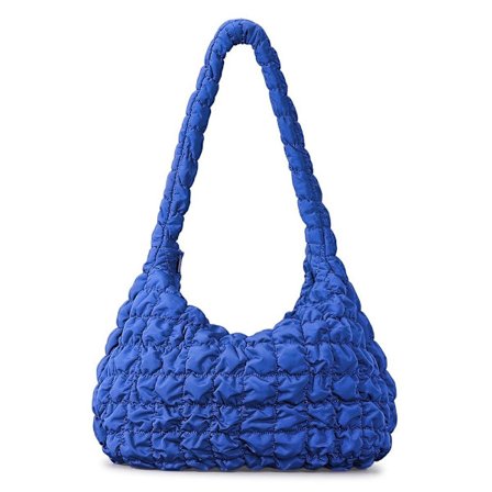 Quiltet Tote Bag Puffer Tote Bag BLÅ