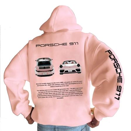 Setcar Porsche911- print för män Modetröja med huv för män och kvinnor Color2 XL