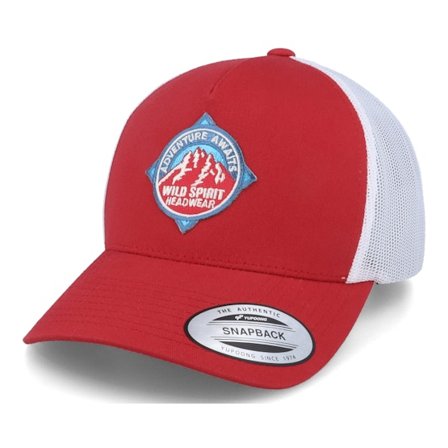 Wild Spirit - Red trucker Czapka Z Daszkiem - Adventure Awaits Patch Red/White Trucker @ Hatstore