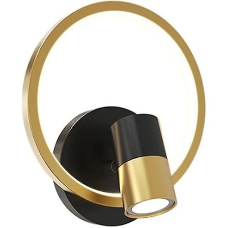 15W LED-seinävalaisin sisätiloihin, pyöreä kultainen himmennettävä kolmivärinen valaisin, 3 värilämpötilaa, moderni alumiininen seinävalaisin 