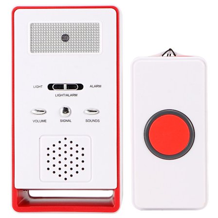 Trådløst sygeplejerskekaldesystem med fjernbetjening, kaldeknap, sender og personsøger til ældre og gravide