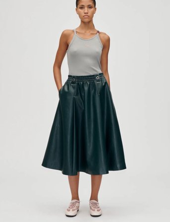 STINE GOYA 2362 Heavy Weight Faux Leather, Gat - Khaki green - M