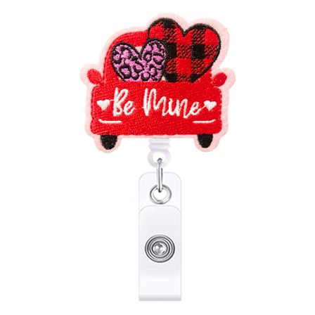 Sød Navneskilt Holder 360 Spinding Udtrækkelig Filt Badge Rulle til Børn Belønninger