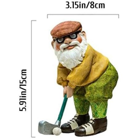 Havefigur til haven - Havefigur - Nisse - Golf Dekoration Udendørs Moderne Have Vandtæt Res