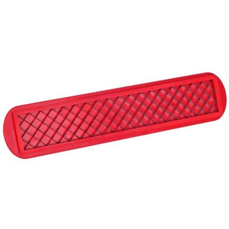 Pølsekutter, rustfritt stål skjæreblad for kjøkken, grilling, baklukefest, camping og grilling i hagen, 25 cm, rød