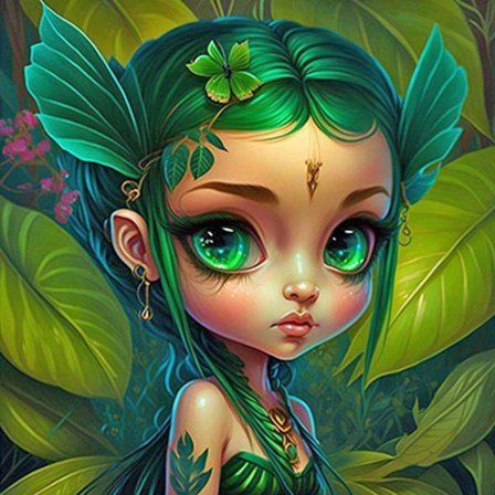 30x40cm 5D DIY Diamantmaleri Full, Série Cartoon Girl#S, DIY Dia