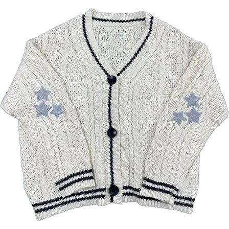 Taylor Swift oversized strik cardigan til kvinder Casual Button Down Langærmede V-hals Folklore Sweatere