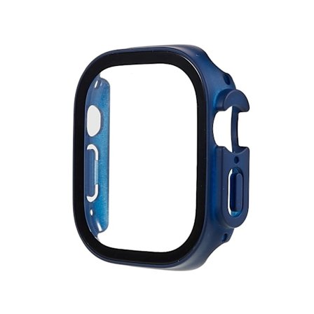 Apple Watch Ultra cover with tempered glass - Dark Blue