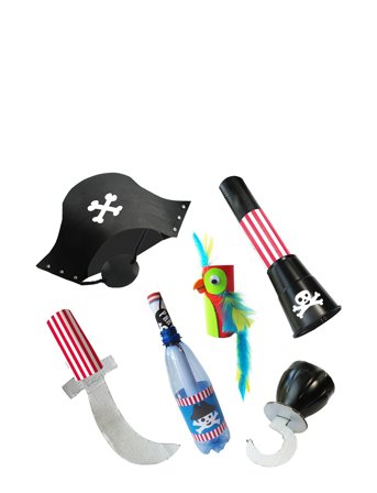 Micki Leksaker Recycleme, Pirate Partybox 4-P - Multi/patterned - ONE SIZE