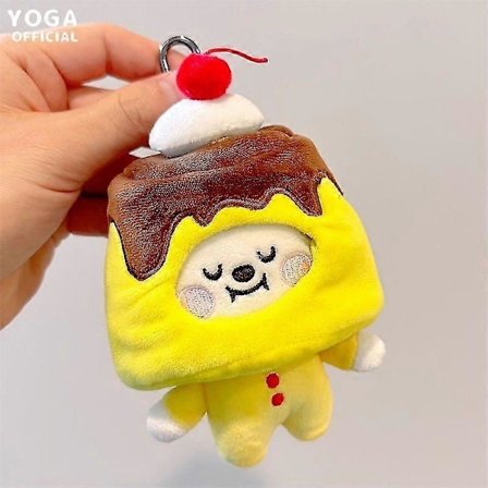 10cm Kawaii Line Friends Bt21 Tegneserie Shooky Cooky Chimmy Rj Plys Vedhæng Dessert Serie Nøglering Vedhæng Plys Dukke Ornament db