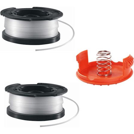 2 st svart och decker trimmer spole svart och trimmertråd och 1 strängtrimmer spole lock 100 spole väska (2+1+1)
