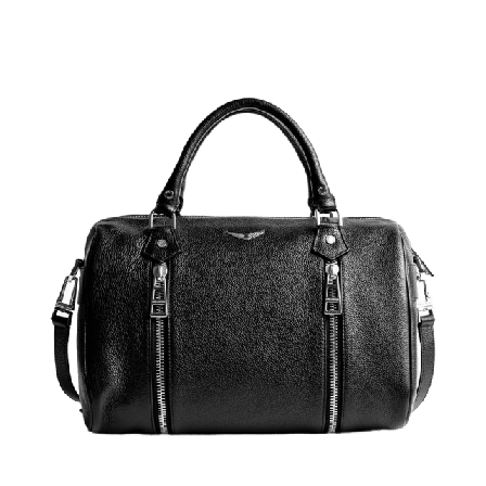 Zadig & Voltaire Sunny Medium Grained Leather Handväskor Dam Svart ONESIZE