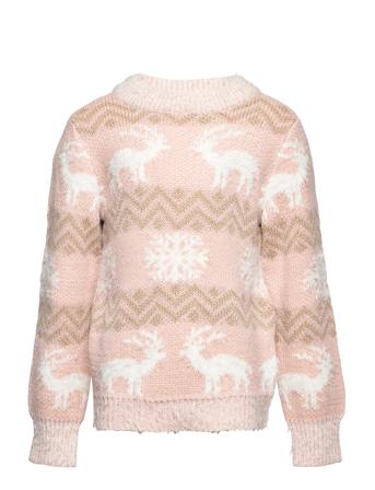 Kogxmas Fairisle L/S Pullover Knt Pullover Striktrøje Multi/mønstret Kids Only