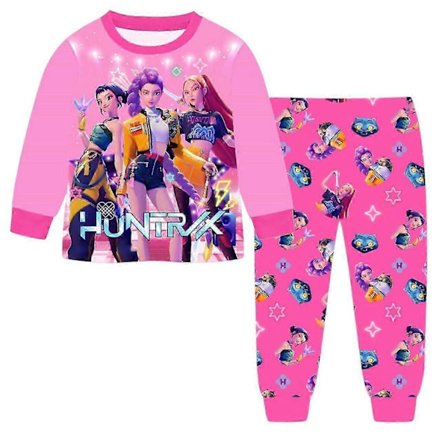K-Pop Devil Hunter Pyjamasett, tegneseriepyjamas for barn, egnet for soving og fritid