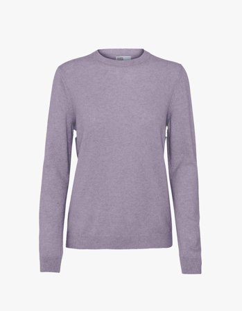 Women Light Merino Wool Crew - Purple Haze - S