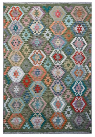 Kelim Afghan Old Style Matta Orientalisk (Ull, Afghanistan)