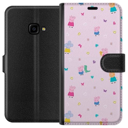 Kompatibelt Lommeboketui til Samsung Galaxy Xcover 4 Mamma Gris med baby kjærlig Peppa Pig illustrasjon i myke farger for barnemotiver