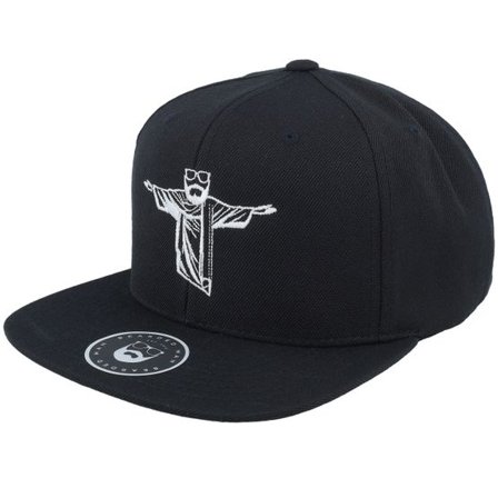 Bearded Man - Svart snapback Keps - Bless You Black Snapback @ Hatstore
