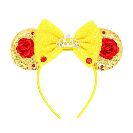 Halloween Museører Hårbøjle til Kvinder Piger, Fest (Guld)