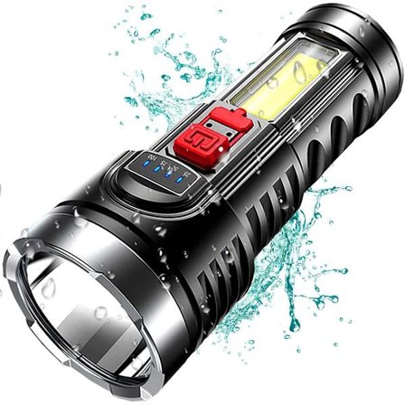 USB Laddningsbar LED Ficklampa, Super Ljusstark, Vattentät COB Mag