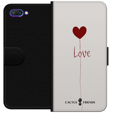 Kompatibel Tegnebogsetui til Honor Honor 10 Cactus and Friends - Love Balloon Minimal