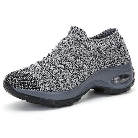 Fjäder- Flat Slip-on Plattform, Mesh Sock Sneakers, Skor ( Set 1)