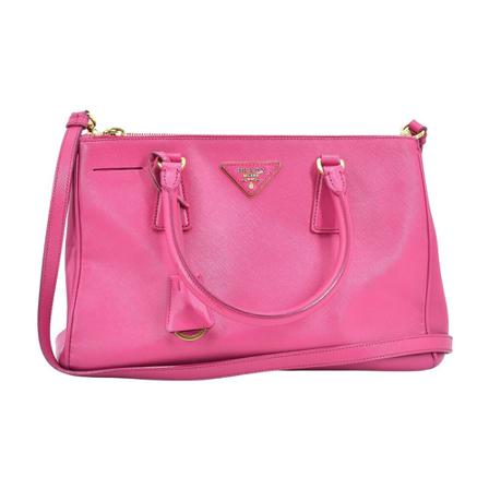 Prada Vintage, Pre-owned Saffiano Galleria Handbag Roze, Dames, Maat:ONE Size